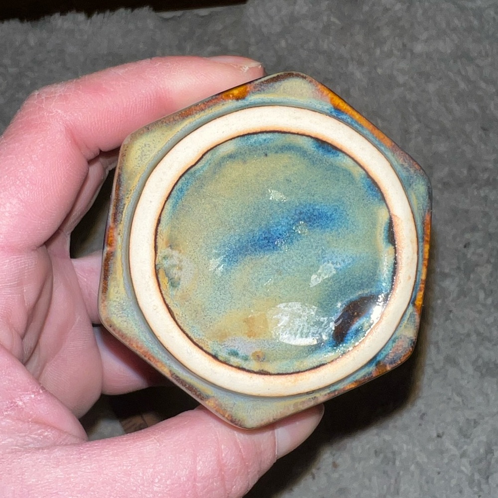Vintage Ceramic Studio Pottery Glazed Small Decor/ Vase Trinket Holder - Picture 6 of 10